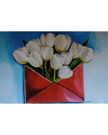 Postal con sobre floral | Diseño elegante y romántico – La estantería