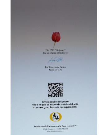 Tarjeta de felicitación con tulipanes | Diseño floral delicado – La estantería