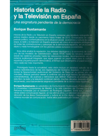 Historia de la radio y la televisión en España - Enrique Bustamante